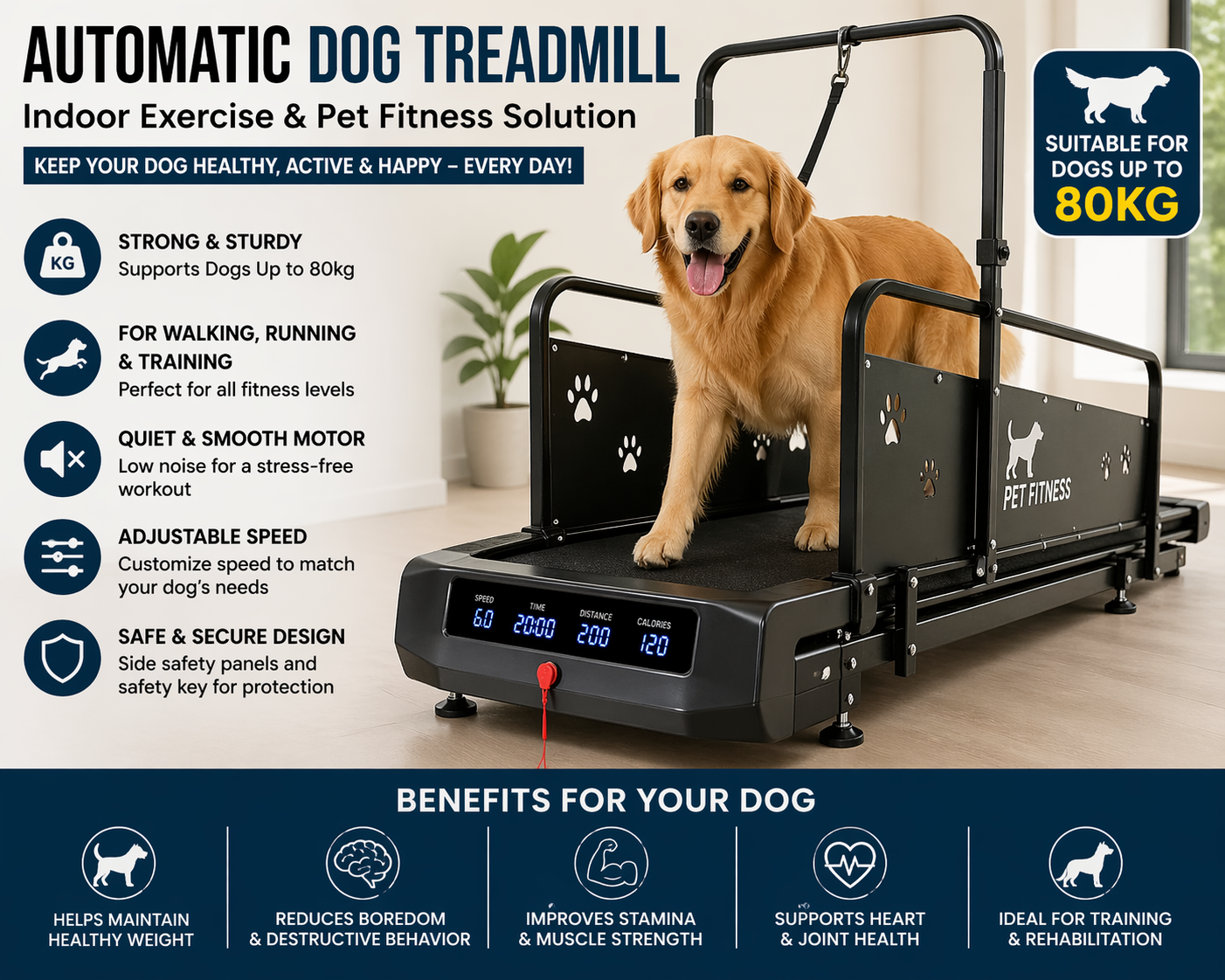 Automatic Dog Treadmill for Indoor Exercise