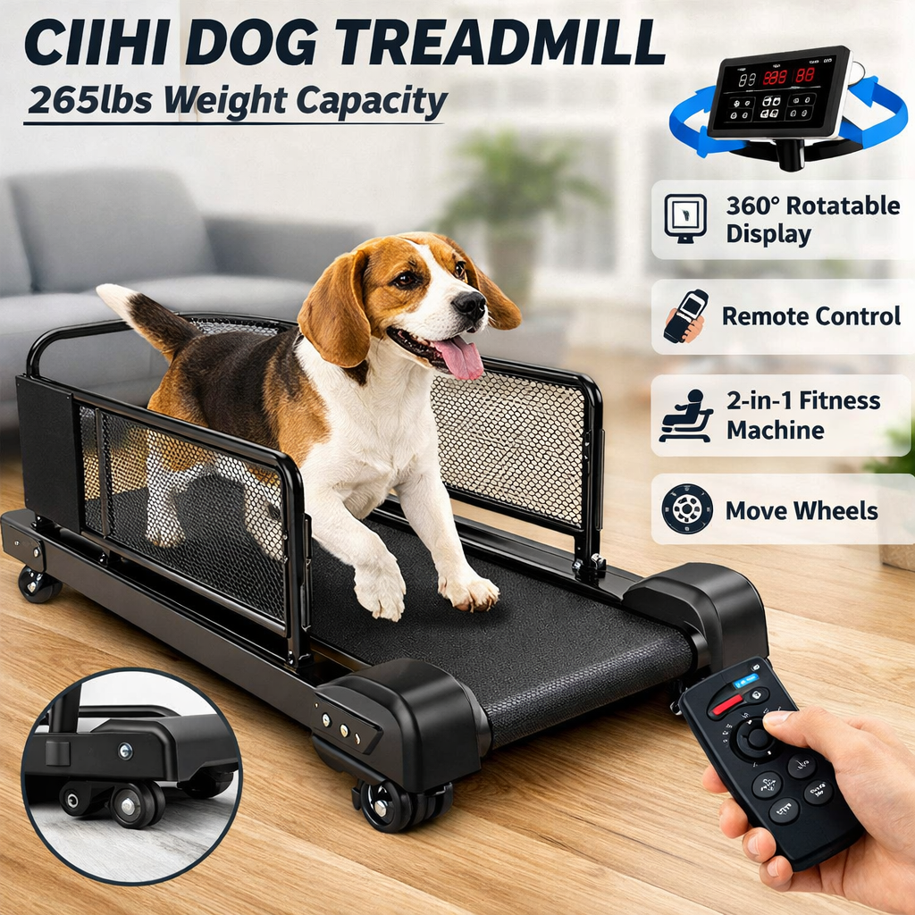 CIIHI Dog Treadmill for Small & Medium Dogs