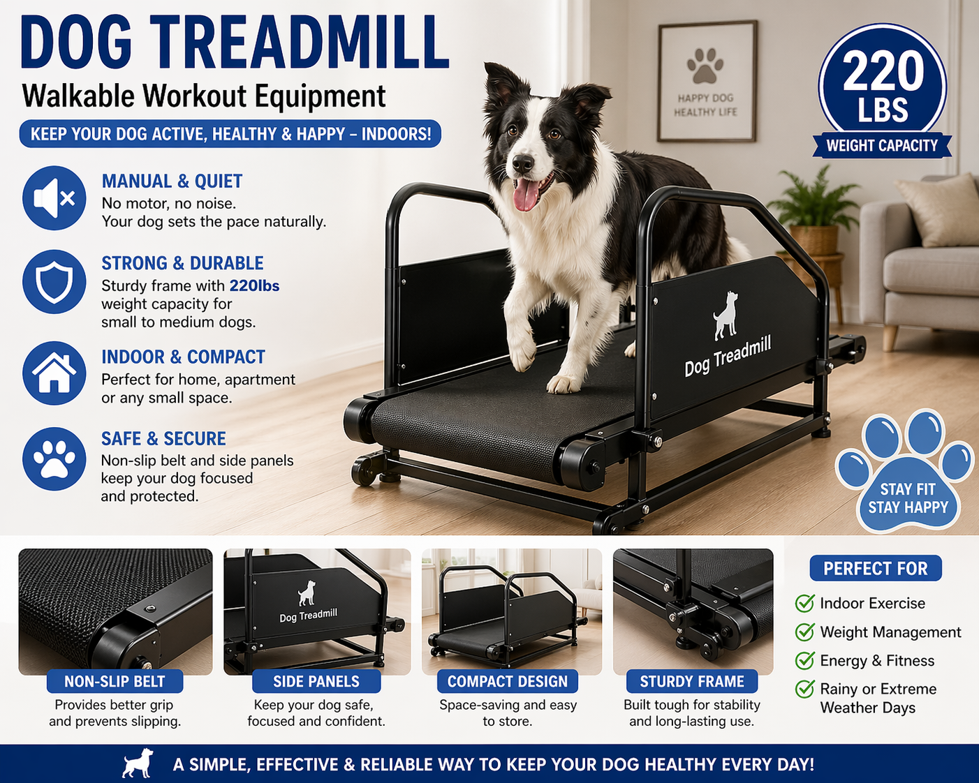 Dog Treadmill Walkable Workout Equipment