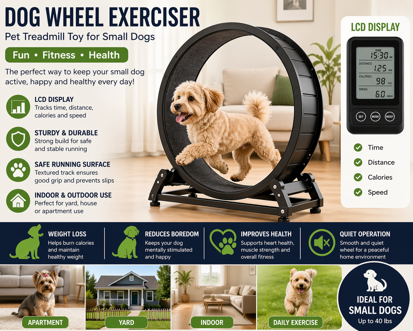 Dog Treadmill Wheel Exerciser for small dogs