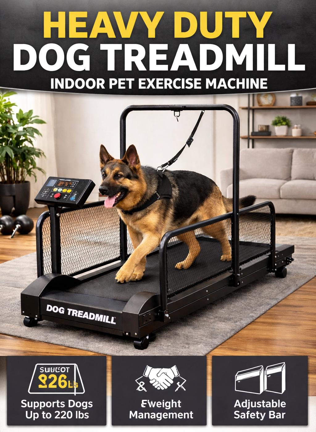 Heavy Duty Dog Treadmill- indoor pet exercise machine