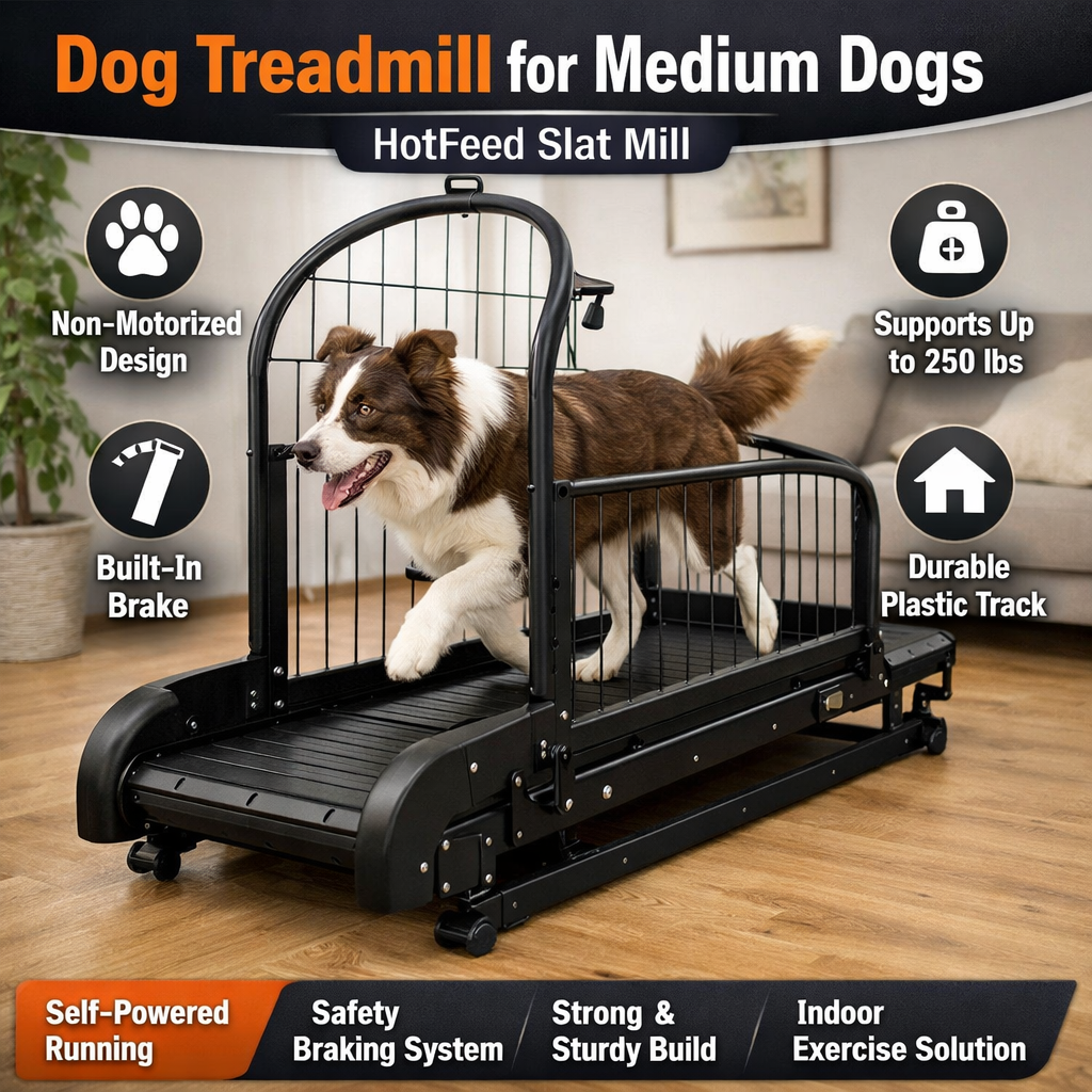 Dog Treadmill – HotFeed Dog Slat Mill for Medium Dogs