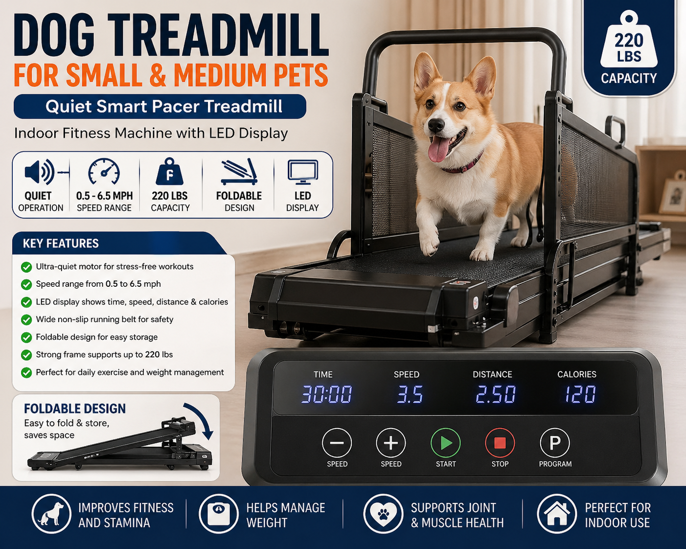 Origibim dog treadmill for medium dogs: