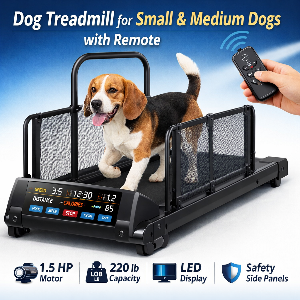 Dog Treadmill for Small & Medium Dogs with Remote