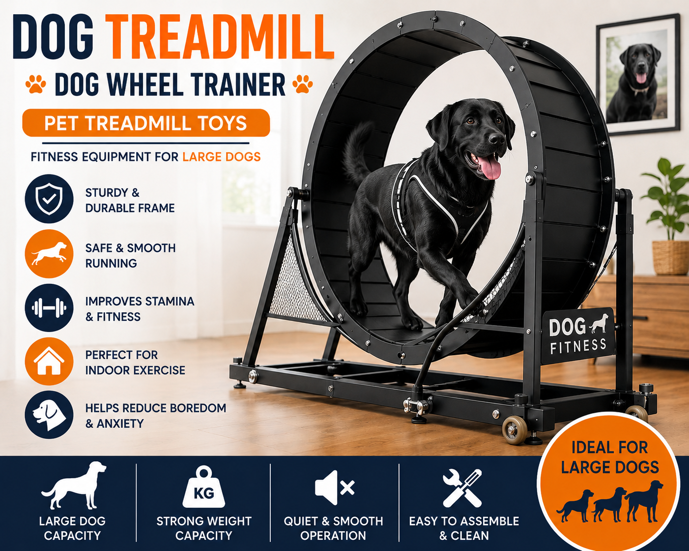 Dog wheel Treadmill For Large Dogs