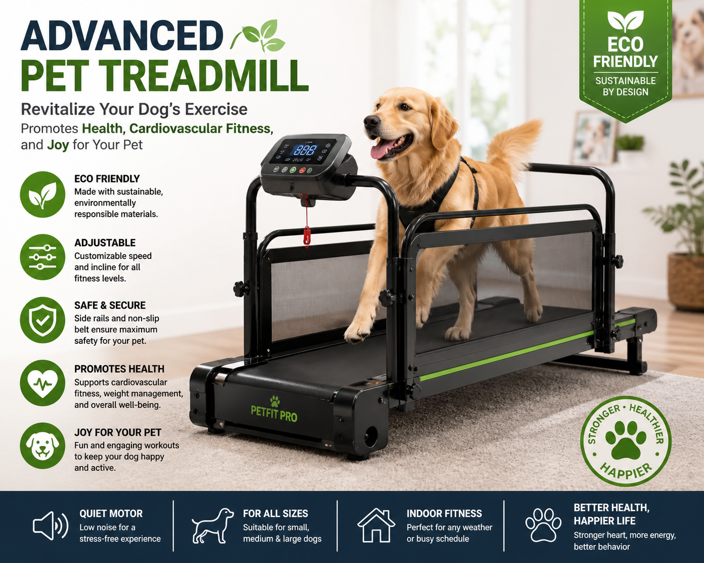 Eco Friendly Dog Treadmill For Large Dogs