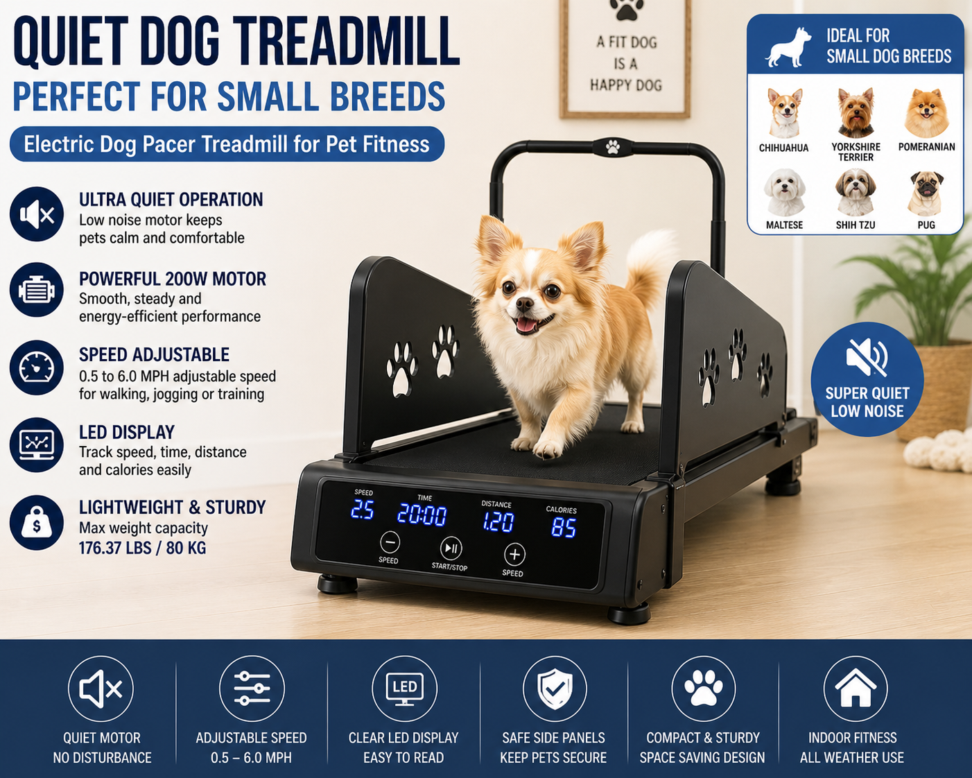 Electric Dog Treadmill For Medium Dogs