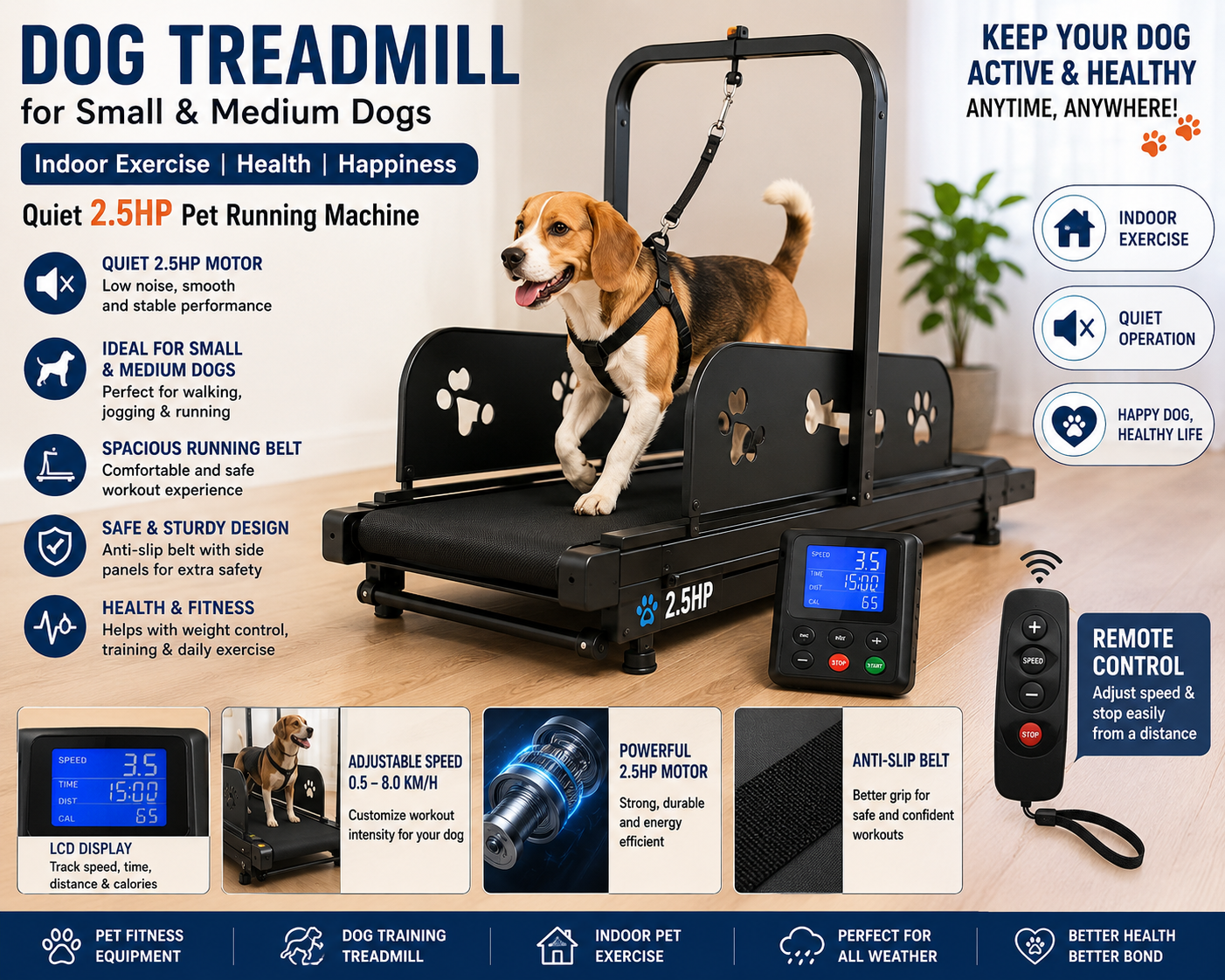 Ternewby Dog Treadmill For Small And Medium Dogs