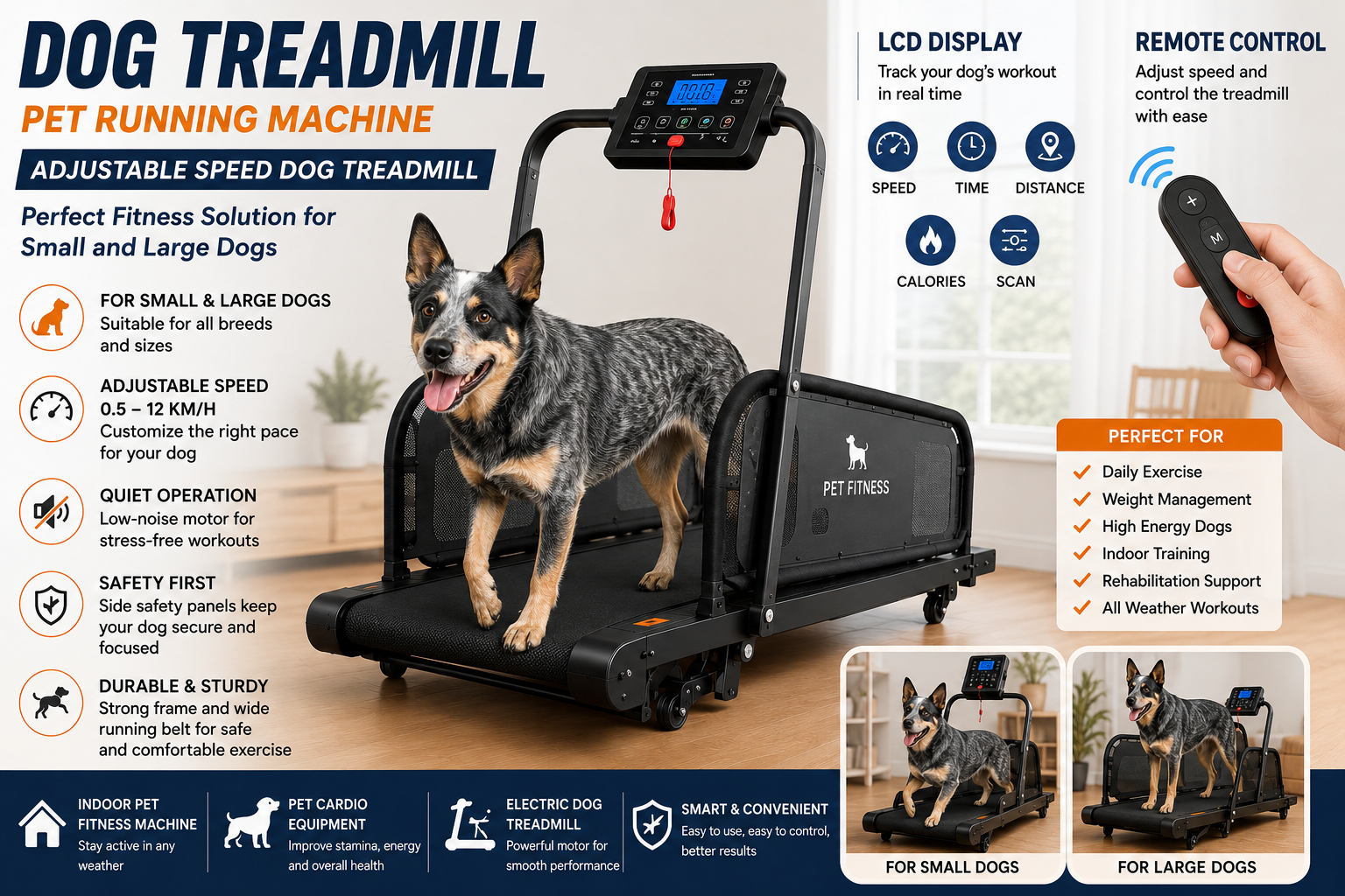 Lifepro Dog Treadmill for Small & Large Dogs