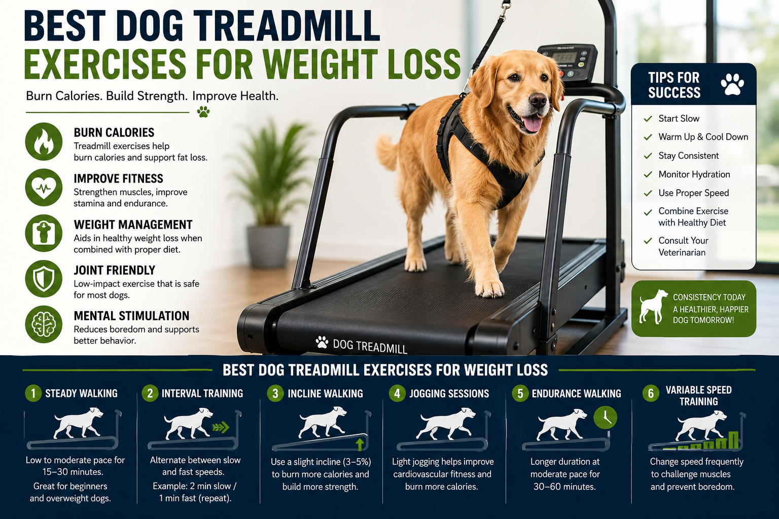 Best Dog Treadmill Exercises for Weight loss