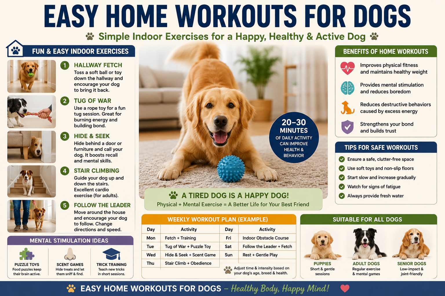 Easy Home Workouts for Dogs