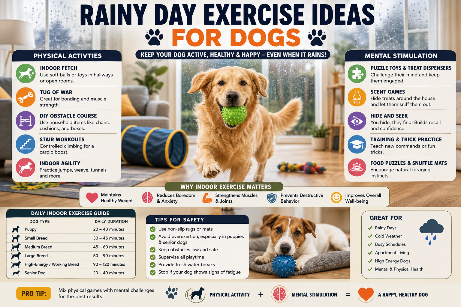 Rainy Day Exercise Ideas for Dogs