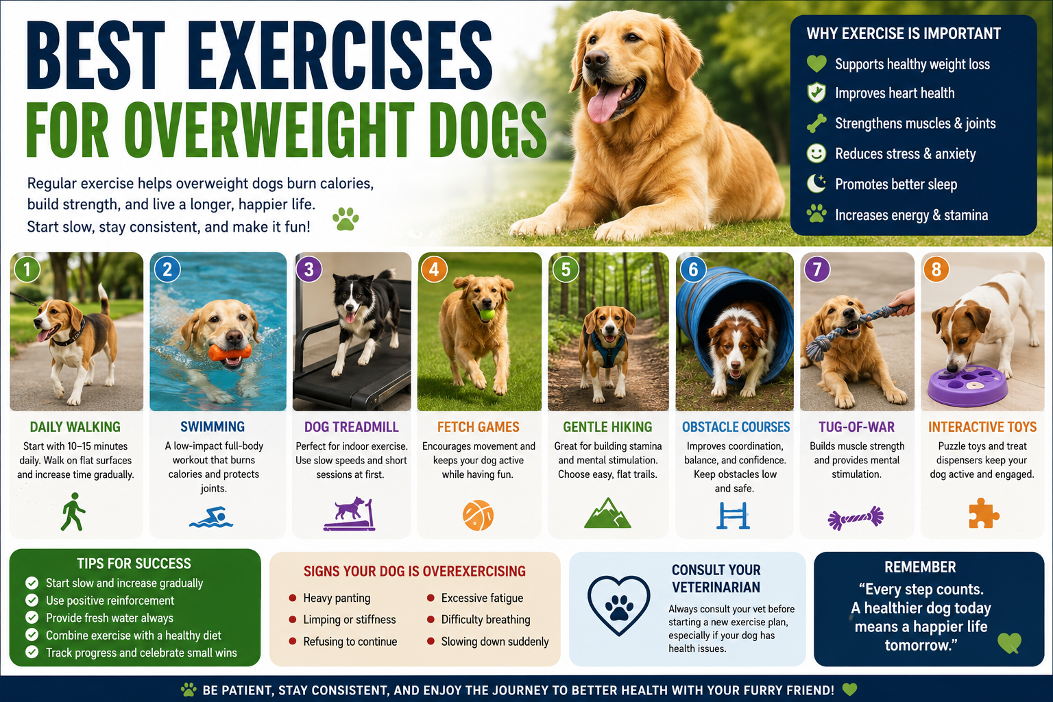 Best Exercises for Overweight Dogs