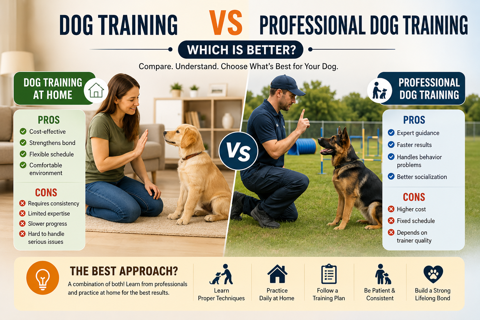 Dog Training vs Professional Dog Training: Which Is Better?