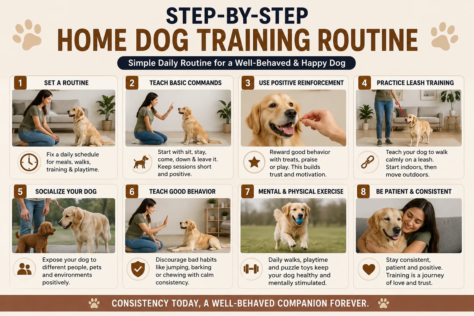 Step-by-Step Home Dog Training Routine